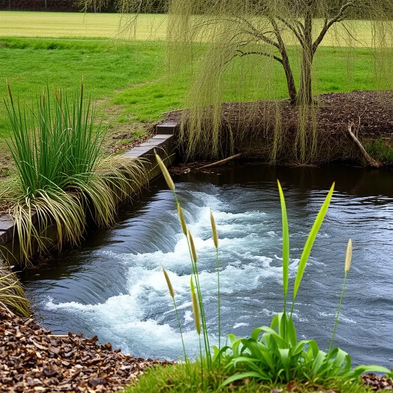 After: The weir pool, two winters apart